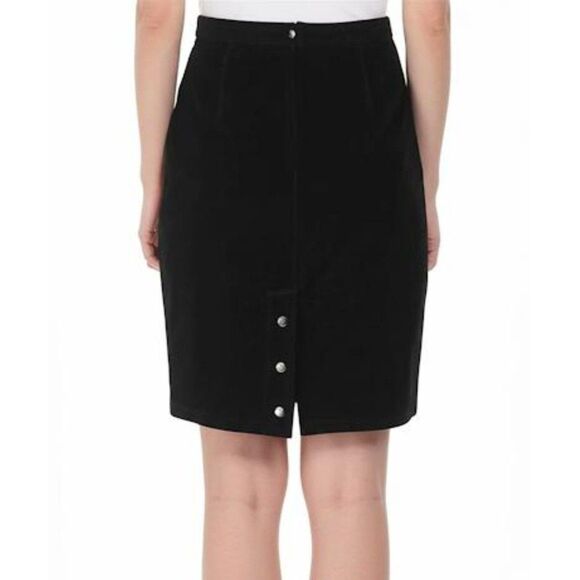 Vintage Suede leather Pencil Skirt Size 10 Back Slit Snap Closure P. B. Martin - Picture 1 of 7